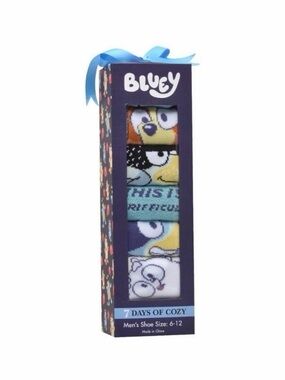 7pk Men’s Bluey Cozy Socks Set Size 6-12
New in box